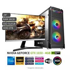 PC MAGIC Gaming Bronze II, Intel Core i7-12700 2.1 GHz, RAM 16GB, SSD 512GB + HDD 1TB, Video 4GB NVIDIA GTX1650, Monitor Gamer LED 24\'\' Full HD a 100 Hz, Wi-Fi